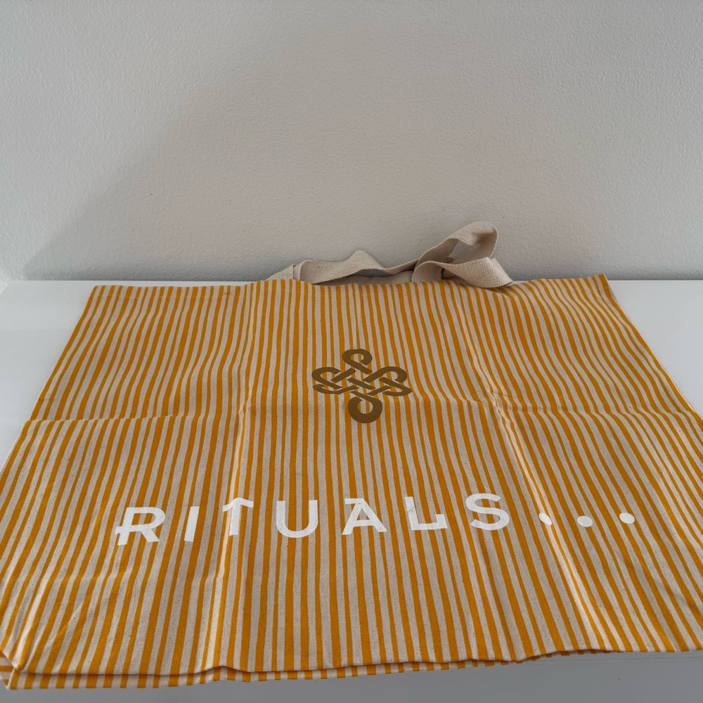 Rituals Striped Orange Tote Bag
